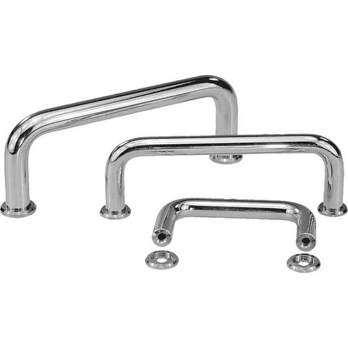 Kipp Pull Handle, High Gloss, Chrome, A=180 mm, L=195 mm, H=41, D=M05, Steel, (Qty. 1), K0214.18005 Kipp Pull Handle, High Gloss, Chrome, A=180 mm, L=195 mm, H=41, D=M05, Steel, (Qty. 1), K0214.18005
