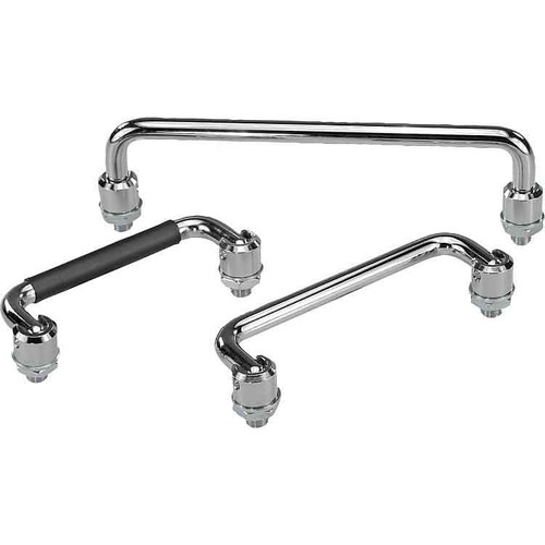 Kipp Pull Handle, Fold Down, w/Plastic Cover, L=118 mm, A=100 mm, H=43, D=M10X1, Steel, High Gloss, Chromed, (Qty. 1), K0218.1002 Kipp Pull Handle, Fold Down, w/Plastic Cover, L=118 mm, A=100 mm, H=43, D=M10X1, Steel, High Gloss, Chromed, (Qty. 1), K0218.1002