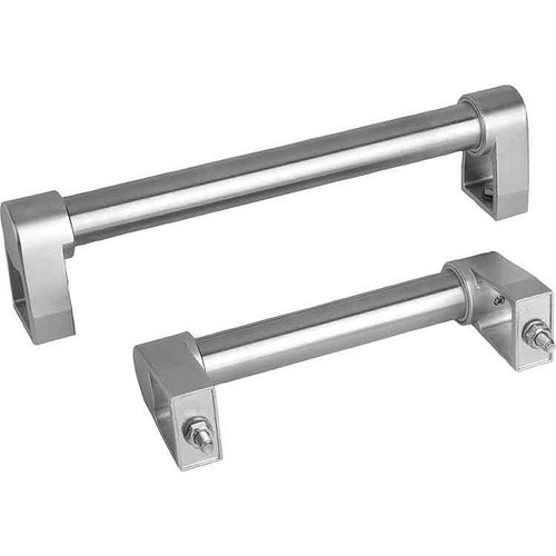 Kipp Tubular Handle, Three Piece Tube Design, A=200 mm, L=225 mm, H=80, D=M08X25, Stainless Steel, Ground, Precision, (Qty. 1), K0652.200301