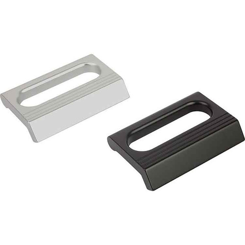 Kipp Ledge Handle, Style A, A=100 mm, D=M06, L=120, Aluminum, Black, Anodized,(Qty. 1), K0234.100061