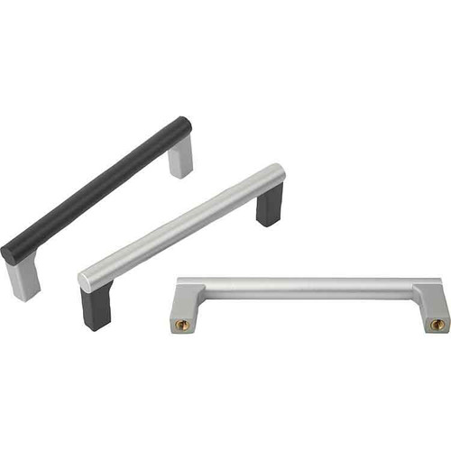 Kipp Tubular Handle, L=132, Aluminum, Black, Anodized, Polymide (Qty. 1), K0236.1120043 Kipp Tubular Handle, L=132, Aluminum, Black, Anodized, Polymide (Qty. 1), K0236.1120043