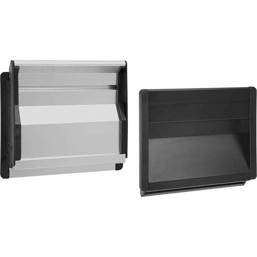 Kipp Recessed Handle, Plug-In, Style A, L=167 mm, L1=182 mm, H=90 mm, Aluminum, Natural, (Qty. 1), K0238.16713