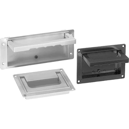 Kipp Recessed Handle, Fold-Down, Screw-On, Style B, L1=200 mm, H=80 mm, H1=50 mm, X1=184 mm, Aluminum, Light Gray, (Qty. 1), K0240.05018422 Kipp Recessed Handle, Fold-Down, Screw-On, Style B, L1=200 mm, H=80 mm, H1=50 mm, X1=184 mm, Aluminum, Light Gray, (Qty. 1), K0240.05018422