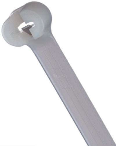 Thomas & Betts Ty-Rap 8" Natural Cable Ties w/ Stainless Steel Locking Device 18 lb. (100/Bag)
