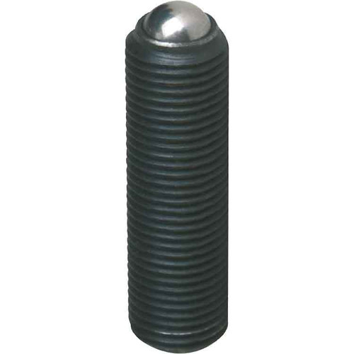 Kipp Ball End Thrust Screw w/o Head, w/Full Ball, w/Fine Thread, Style A, D=M10X1, L1=13.7 mm, Carbon Steel, (10/Pkg), K0382.11012
