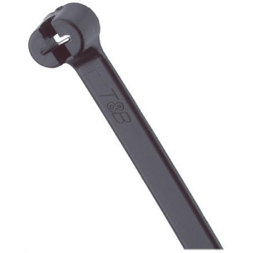 Thomas & Betts Ty-Rap 11.6" UV Black Cable Ties w/ Stainless Steel Locking Device 50 lb. (1000/Bag)