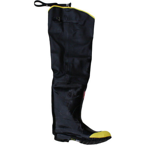 Boss® Black Rubber Hip Boot Steel Toe, Size 11, #2HS623111