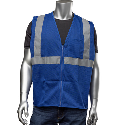 PIP® Non-ANSI Enhanced Visibility Mesh Vest, Blue, Medium, #301-0702Z-BL/M
