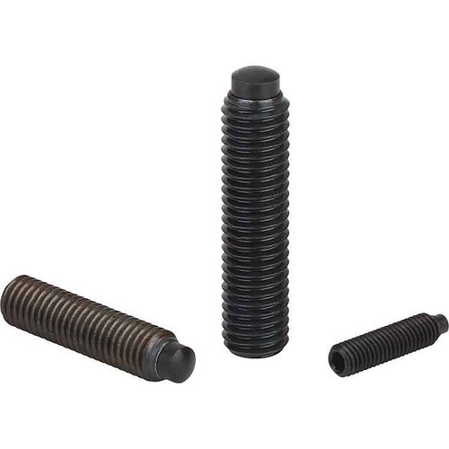 Kipp Thrust Screw, w/Radiused Half-Dog Point, M08X22.8, Steel, Black Oxidized, (10/Pkg), K0403.08X23 Kipp Thrust Screw, w/Radiused Half-Dog Point, M08X22.8, Steel, Black Oxidized, (10/Pkg), K0403.08X23