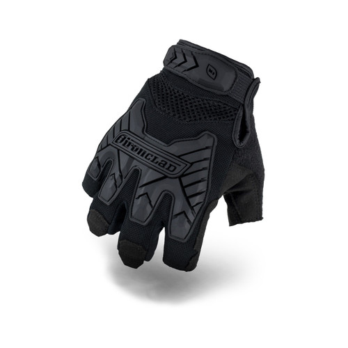 Ironclad Tactical Impact Fingerless Gloves, Black, Medium, (1 Pair), #IEXT-FIBLK-03-M