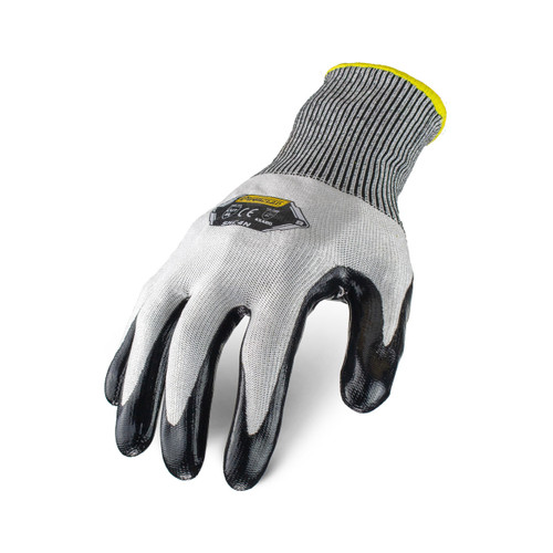 Ironclad Command A4 Nitrile Knit Gloves, Gray/Black, X-Small, (12 Pairs), #SKC4N-01-XS