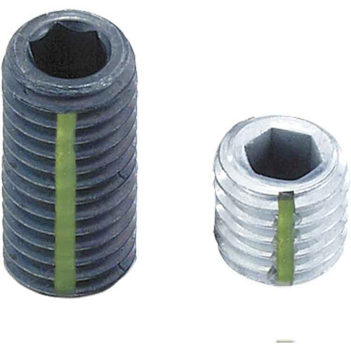 Kipp Grub Screw, w/Hex Socket, Flat Point & Thread Lock, DIN EN ISO 4026, M03X12, Steel, (10/Pkg), K0707.203X12