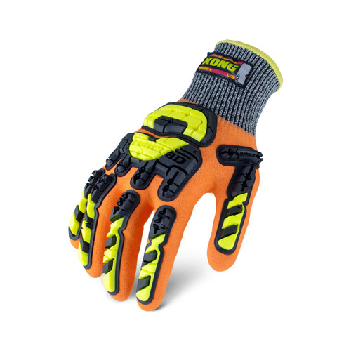Ironclad KONG 360 Cut A6 Chemical IVE Gloves, Hi-Viz Orange, Large, (12 Pair), #KCHA5-04-L