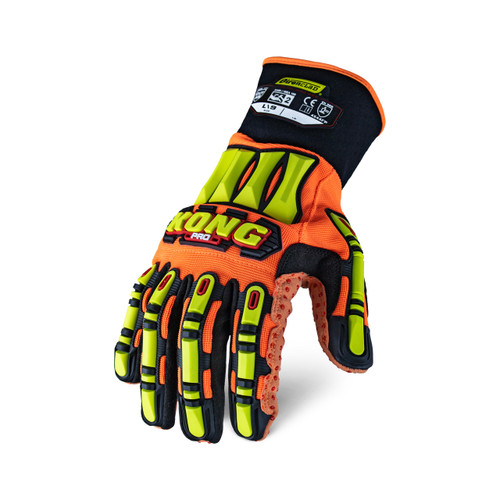 Ironclad KONG PRO A6 Impact Gloves, Hi-Viz Orange, Large, (1 Pair), #SDX2P-04-L