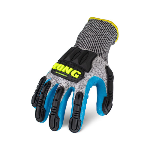 Ironclad KONG 360 Cut A4 Insulated Gloves, Gray/Blue, X-Large, (1 Pair), #KKC5BW-05-XL