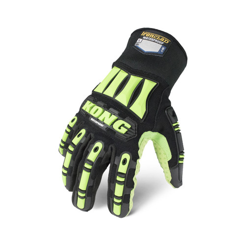 Ironclad KONG High Dexterity Waterproof Gloves, Black/Green, 3X-Large, (1 Pair), #SDX2W-07-XXXL