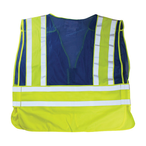 PIP® ANSI Type P Class 2 Public Safety Vest, Hi-Vis Yellow/Blue, 2X-Large-5X-Large, #302-PSV-BLU-NL-2X/5X