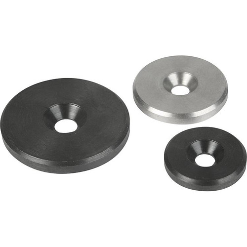 Kipp Handwheel Washers, D1=6.4 mm, D2=52 mm, H=6 mm, G=M06, Steel, Black, Oxidized, (10/Pkg), K0173.00652