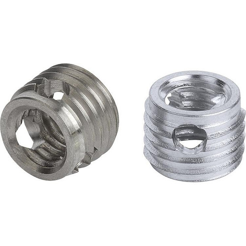 Kipp Threaded Insert, Self-Tapping, w/Cutting Bore, M6, L=8 mm, Stainless Steel, (Qty. 1), K0979.106 Kipp Threaded Insert, Self-Tapping, w/Cutting Bore, M6, L=8 mm, Stainless Steel, (Qty. 1), K0979.106