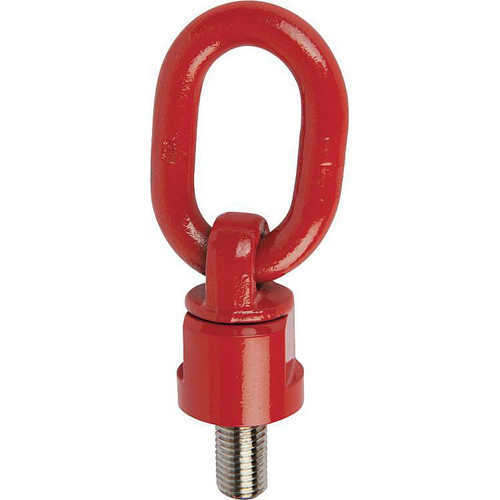 Kipp Ring Bolt, Swivels and Rotates 360 Degrees, D=M10, Grade 8, Steel, Red (Qty. 1), K0770.1018
