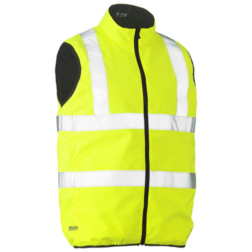 Bisley® ANSI Type R Class 2 Reversible Puffer Vest, Hi-Vis Yellow/Green, 4X-Large #332M0330H-YEL/4XL