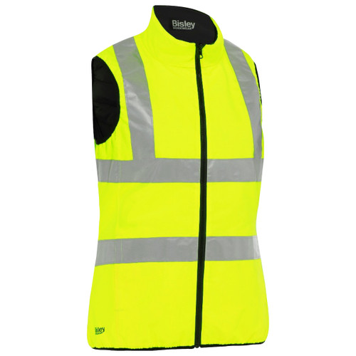 Bisley® ANSI Type R Class 2 Women's Contoured Reversible Puffer Vest, Hi-Vis Yellow/Green, Medium #332W0330H-YEL/M