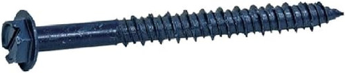 Grip Rite 3/16" x 3-3/4" Concrete Screws, Slotted Hex Washer Head, (100 Pack/12 Packs), #HC33341C