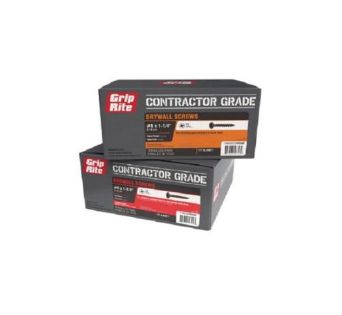Grip Rite #6 x 1-1/8" Phillips Bugle Head Drywall Screws, Fine Thread, Contractor Grade (10,000/Carton) #118CGDWS10M
