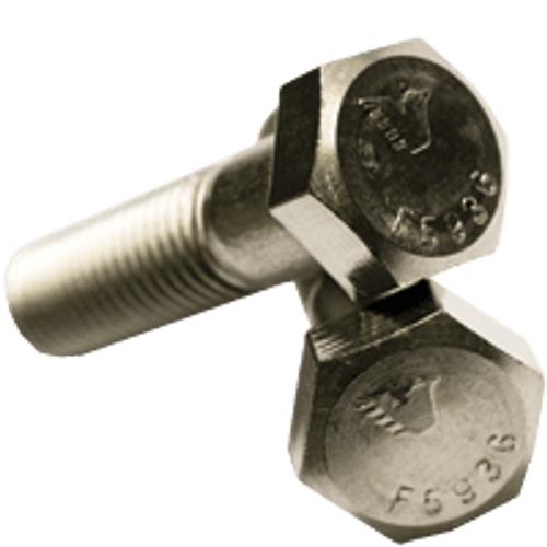 3/8"-24 x 2-1/4" Partially Threaded Hex Cap Screws Fine 316 Stainless Steel (100/Pkg.)
