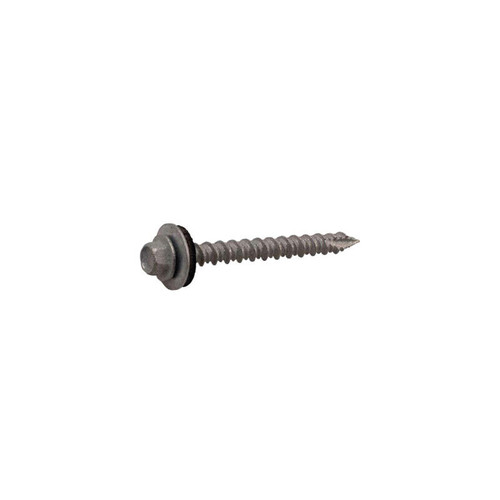 Grip Rite 1-1/2" Pro-Twist Sheet Metal Screws, 9 Gauge, Hex Head with Washer, Zinc Plated, (1 lb Box/12 Boxes), #NHWNW91121