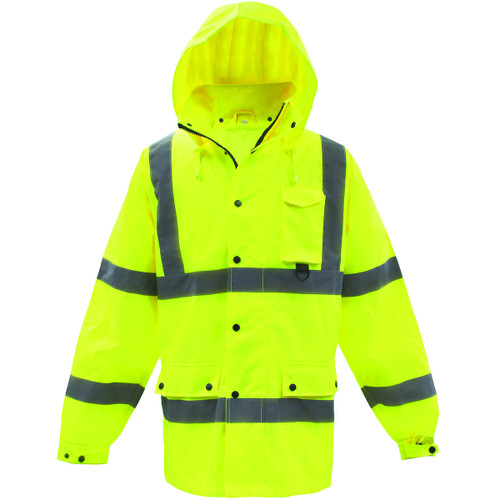  Boss® ANSI Type R Class 3 Heavy Duty Waterproof Breathable Jacket, Hi-Vis Yellow/Green, Medium #3NR6000M