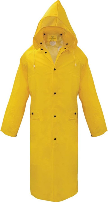 Boss® Premium Two-Piece 48" Raincoat - 0.35 mm, Yellow, 5X-Large #3PR8000Y5
