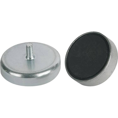 Kipp Shallow Magnet, M03X7, Hard Ferrite, Form A, 13 x 11.5 mm, Round, Steel, (10/Pkg), K0549.22
