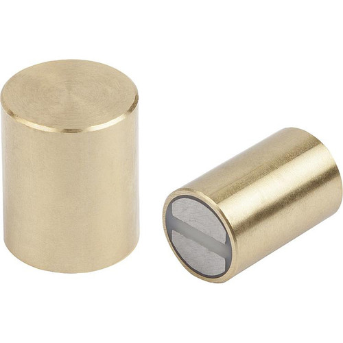 Kipp Deep POT Magnet, Form A, SMCO, 10 x 20 mm, Round, Composite Brass, (Qty. 1), K0551.05