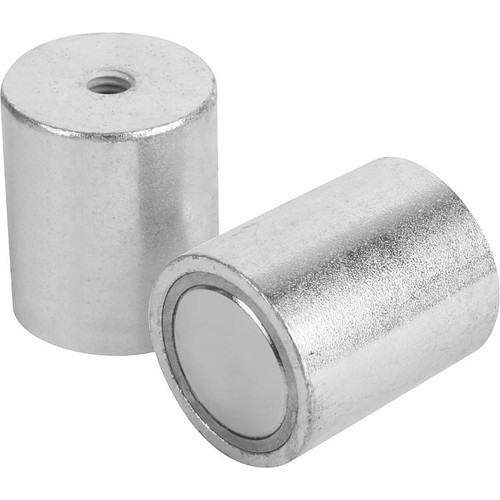 Kipp Deep POT Magnet w/Internal Thread, NdFeB, 13 x 18 mm, Round, Composite Steel, (Qty. 1), K0552.03