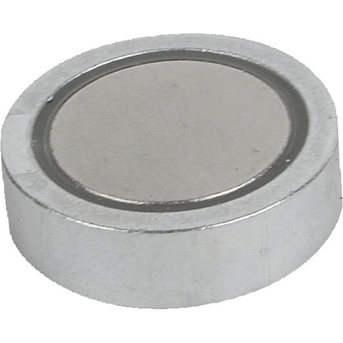 Kipp Shallow POT Magnet, Style A, NdFeB, 10 x 4.5 mm, Round, Composite Steel, (10/Pkg), K0553.03