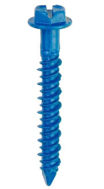 Tapcon 1/4" x 2-3/4" Concrete Slotted Hex Washer Head Screw Anchor, (75 pc-Pack/4 Packs) #ITW24330