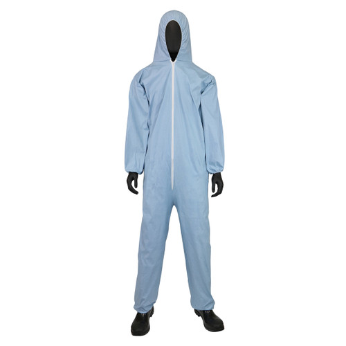 Posi-Wear Flame Resistant Coverall w/Hood, Elastic Wrists & Ankles/Blue/5X-Large (25/Case) 3106/5XL