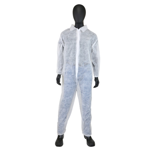 PIP Standard Weight Coverall-Elastic Wrist & Ankles/White/4X-Large (25/Case) 3502/XXXXL