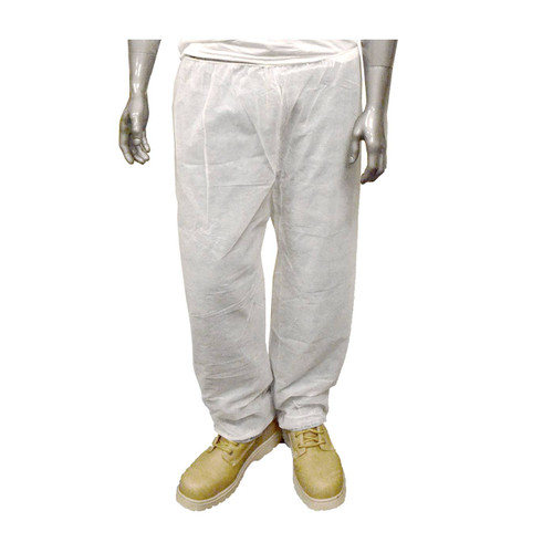 PIP Standard Weight Disposable Pants -Elastic Waist/White/X-Large (50/Case) 3516/XL