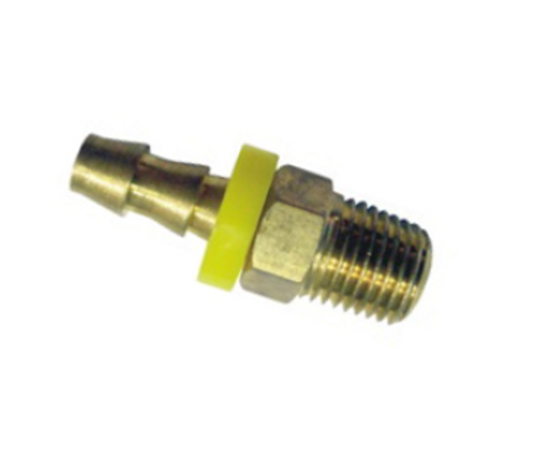 Grip Rite 1/4" Industrial Brass Push-Lock Hose End 1/4" NPT, Male Thread, -2 PC (4 Packs) #GRF14PLTD