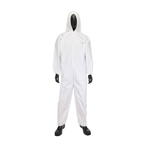 Posi-Wear BA Elastic Hood, Wrist & Ankle Coverall/White/Large (25/Case) 3606/L