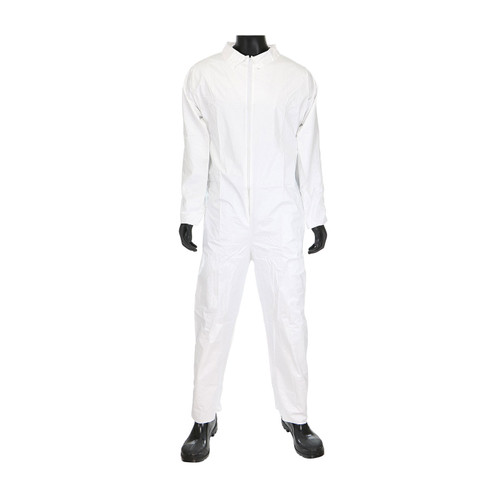PIP Microporous Basic Coverall/White/Large (25/Case) 3650/L