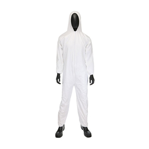 PIP Microporous Elastic Hood, Wrist & Ankle Coverall/White/2X-Large (25/Case) 3656/2XL