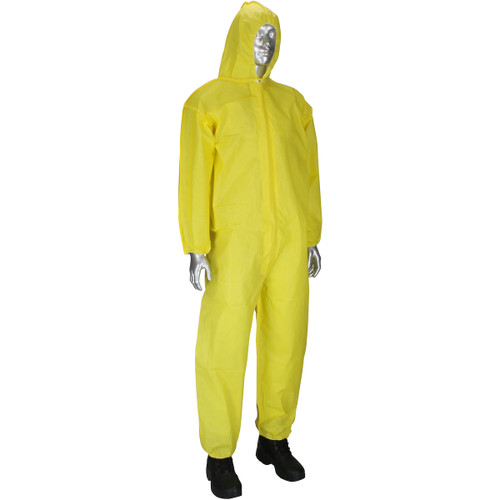 Posi-Wear UB Plus Coverall with Hood/Yellow/5X-Large (25/Case) 3678B/5XL