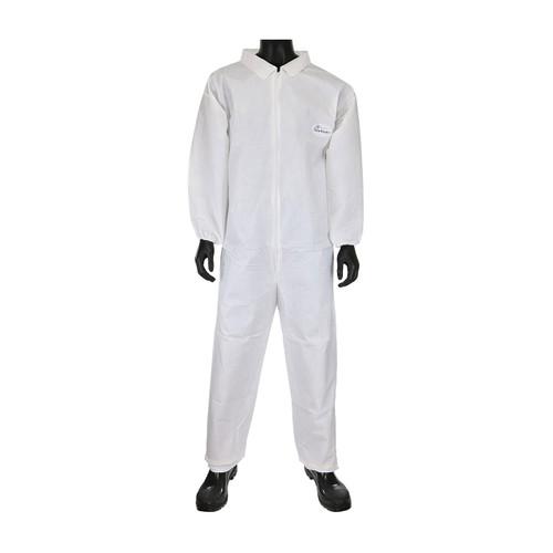 Posi-Wear UB Basic Coverall w/Elastic Wrist & Ankle/White/Medium (25/Case) 3702/M