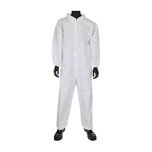 Posi-Wear UB Basic Coverall w/Elastic Wrist & Ankle/White/Large (25/Case) 3702/L