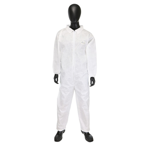 Posi-Wear M3 Coverall w/Elastic Wrist & Ankle/White/Small (25/Case) C3802/S