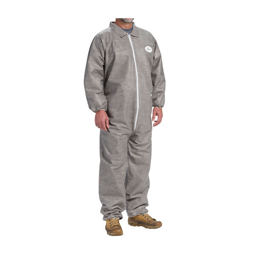 Posi-Wear M3 Coverall with Elastic Wrist & Ankle/Grey/4X-Large (25/Case) C3902/XXXXL