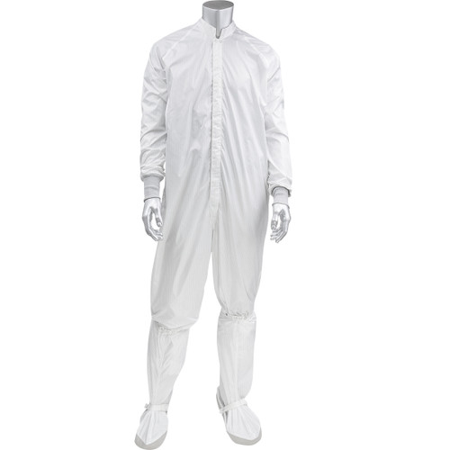 Uniform Technology Ultimax Stripe ISO 3 (Class 1) Cleanroom Coverall/White/4X-Large #CC1245-16WH-4XL